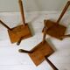 Lot de 3 petits tabourets tripodes