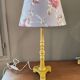 Paire de pieds de lampe bois tourné vintage.