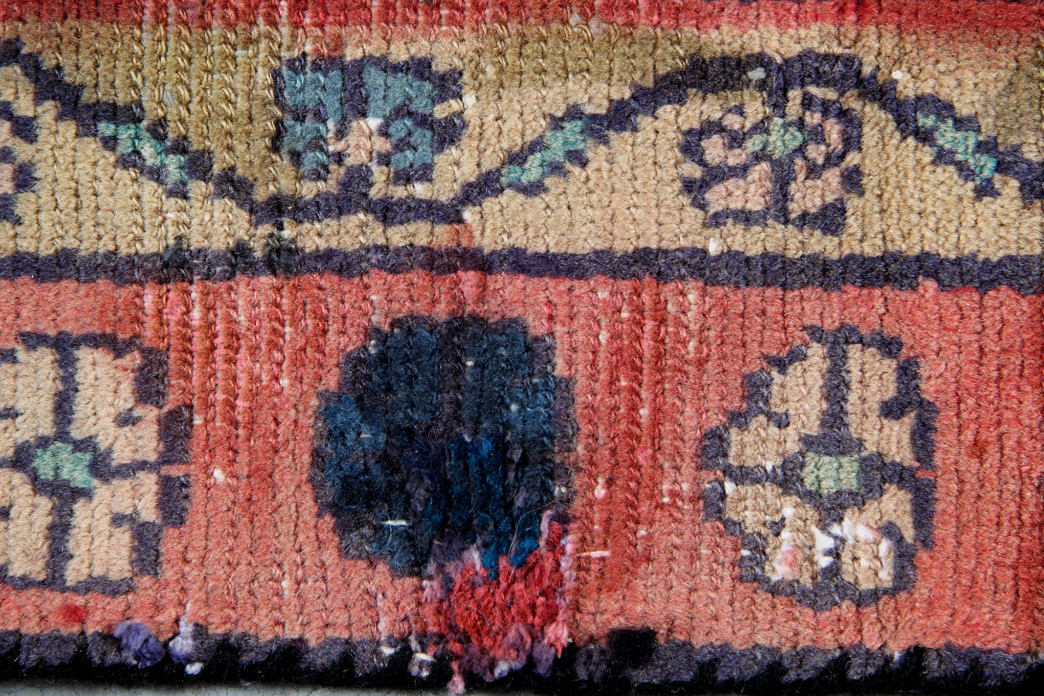Tapis persan vintage fait à la main tapis de laine traditionnel - 105x280cm