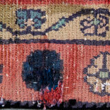 Long handmade vintage persian rug traditional wool carpet- 105x280cm