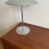 Chrome desktop led saucer lamp