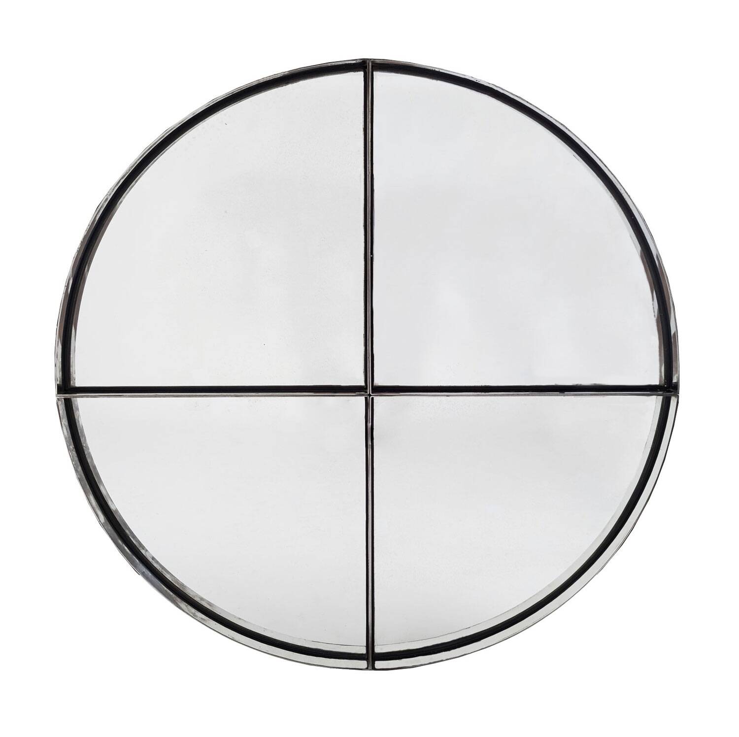Grand miroir rond, acier chromé, par Vittorio Introini pour Saporiti, 1970