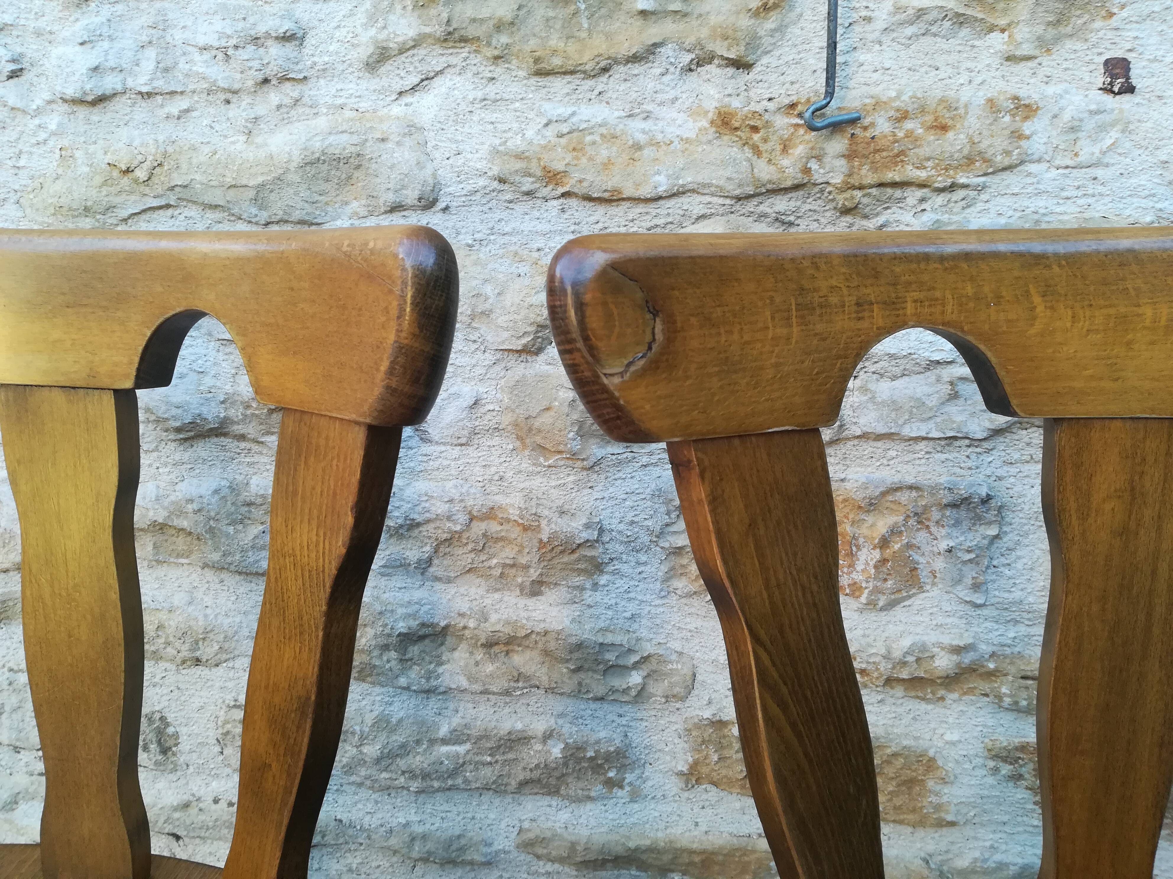 Mismatched bistro chairs