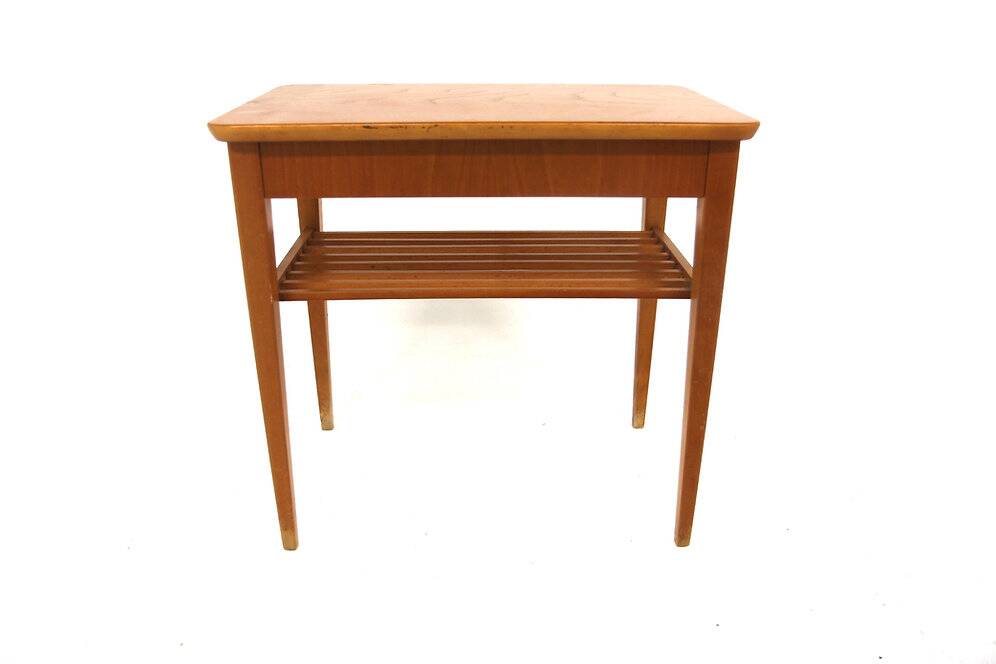 Elm bedside table, Swedish Modern, Sweden, 1940