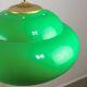 Vintage Green Italian Pool Table Lamp in Brass and Plastic