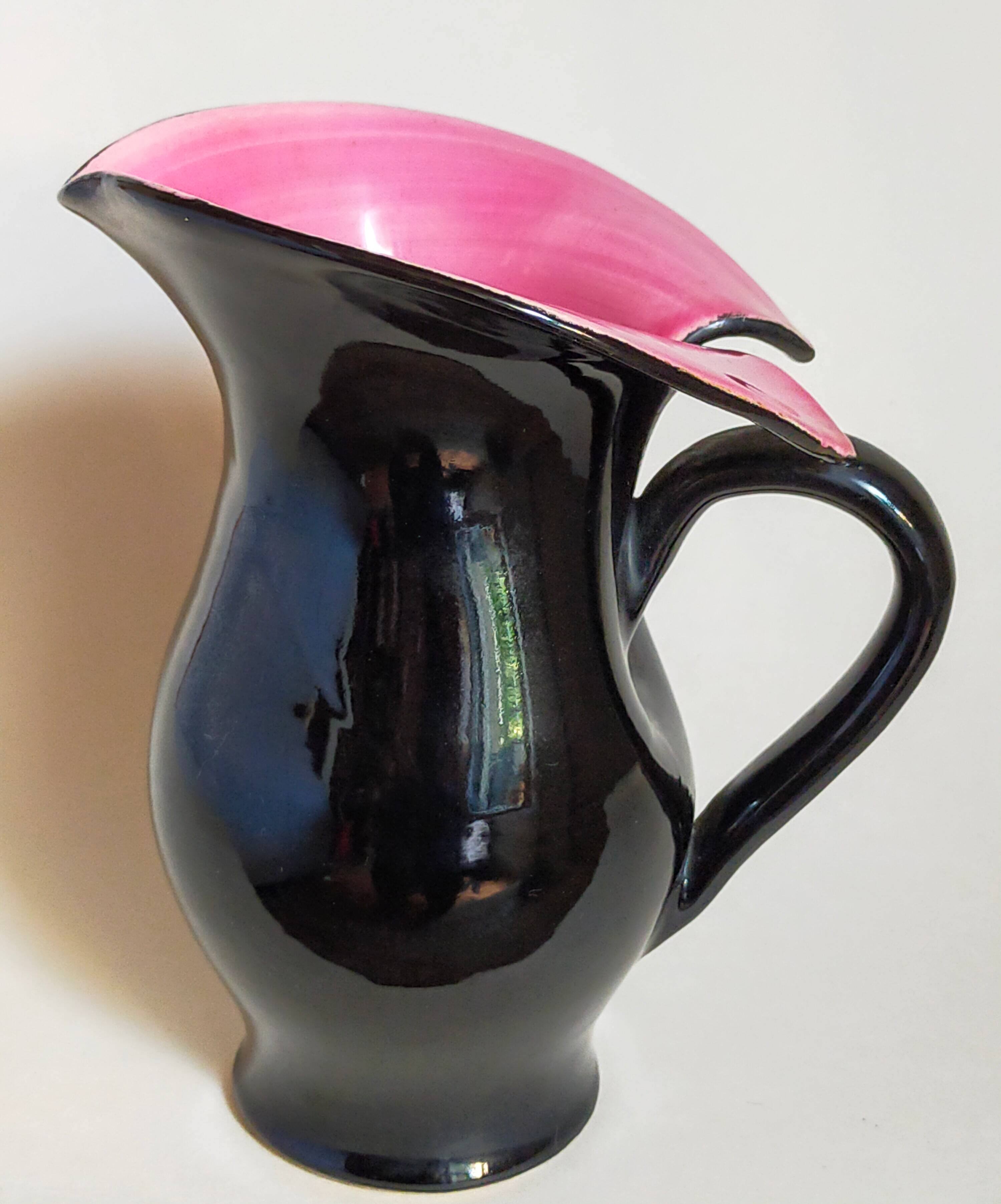 Bicolor pitcher of the Norman Potteries of Louviers 50s