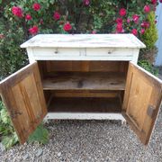 Old patinated wooden sideboard