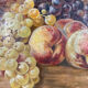Still life on wood painted in oil 19th
