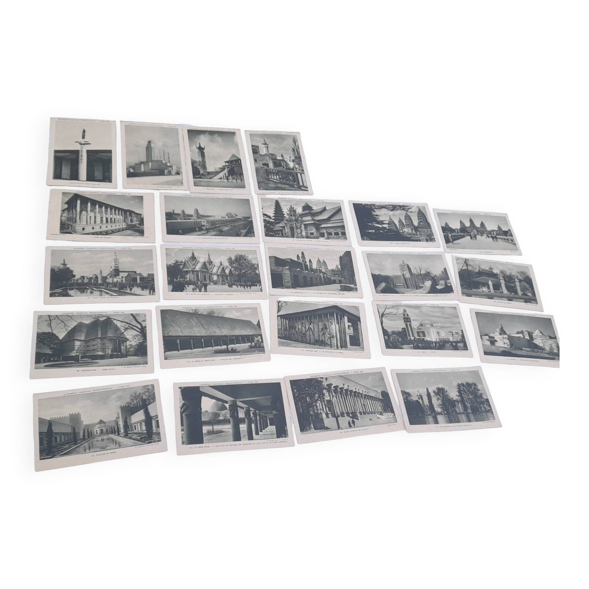 Lot of 24 postcards universal colonial exhibition Paris 1931