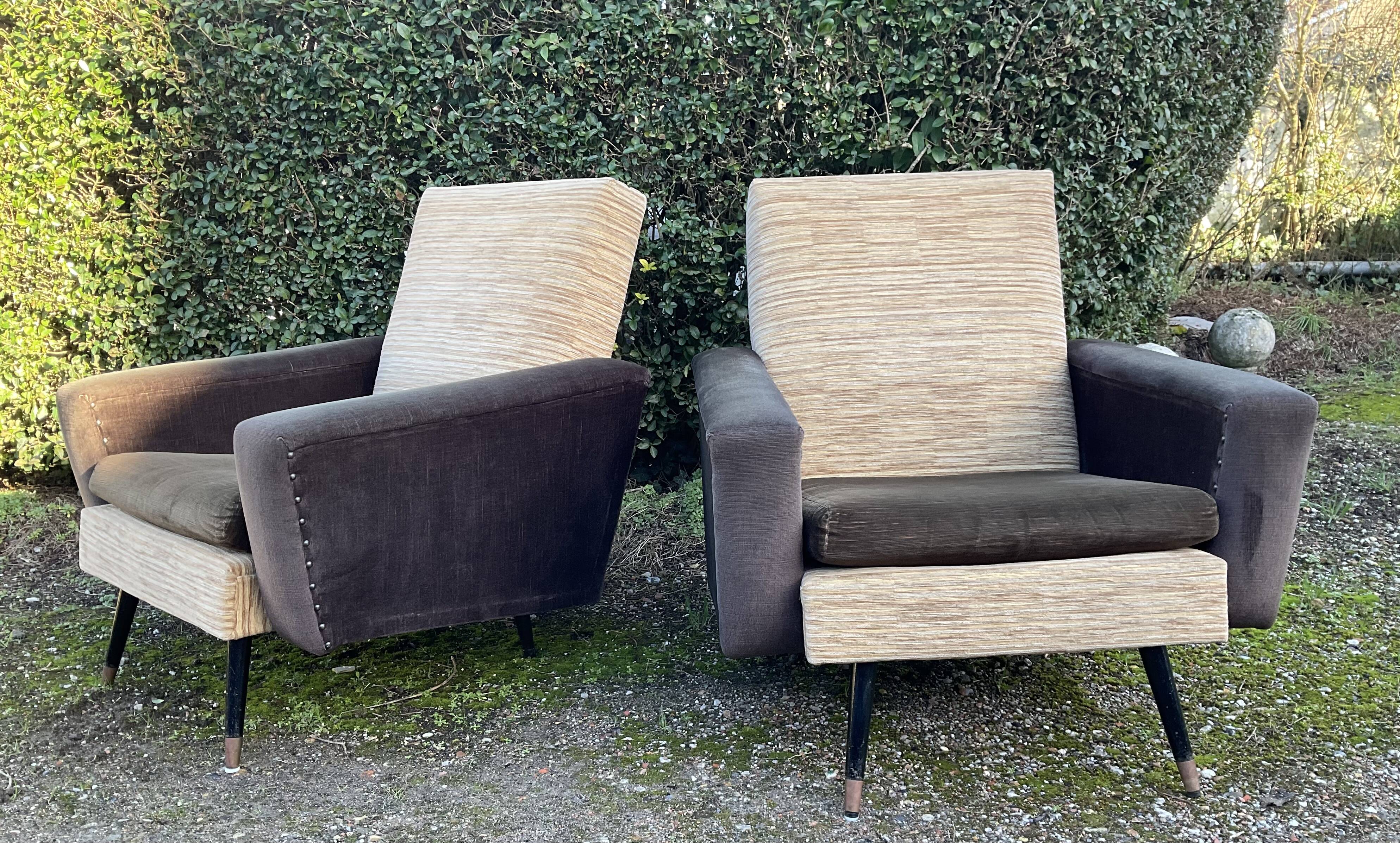 Paire de fauteuils vintage des années 50-60