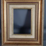 Frame wood stucco gilded gold leaf 30x26 foliage 16.4x11.9 cm