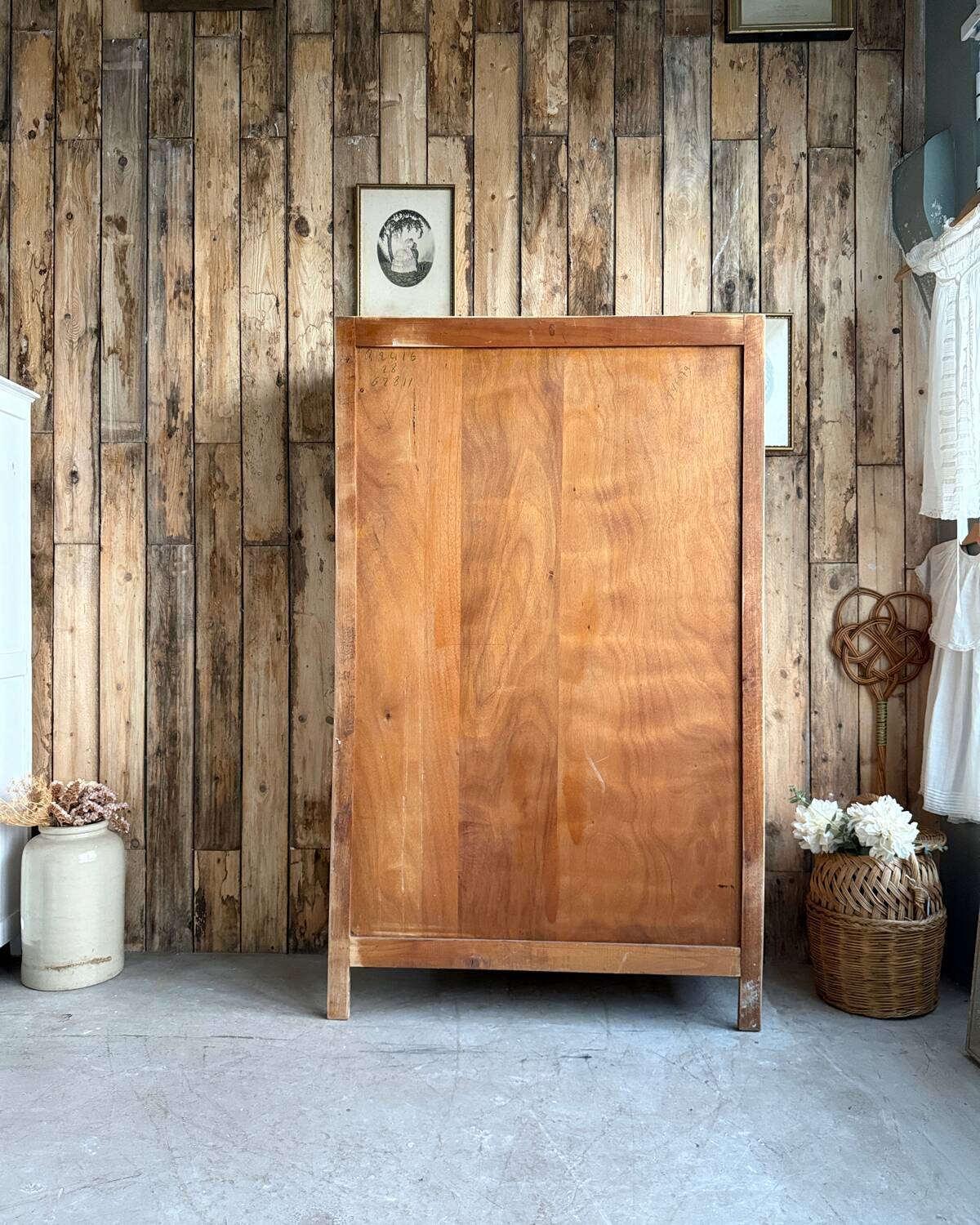 Vitrine art déco en chêne (rénovée)