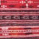 Tapis kilim rouge et noir en pure laine fait à la main 127x213 cm