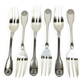 6 cake forks Christofle, vintage Vendôme model
