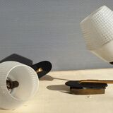 Pair of glass sconces, Arlus 1950