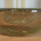 Bubbled crystal trinket bowl, 1960s