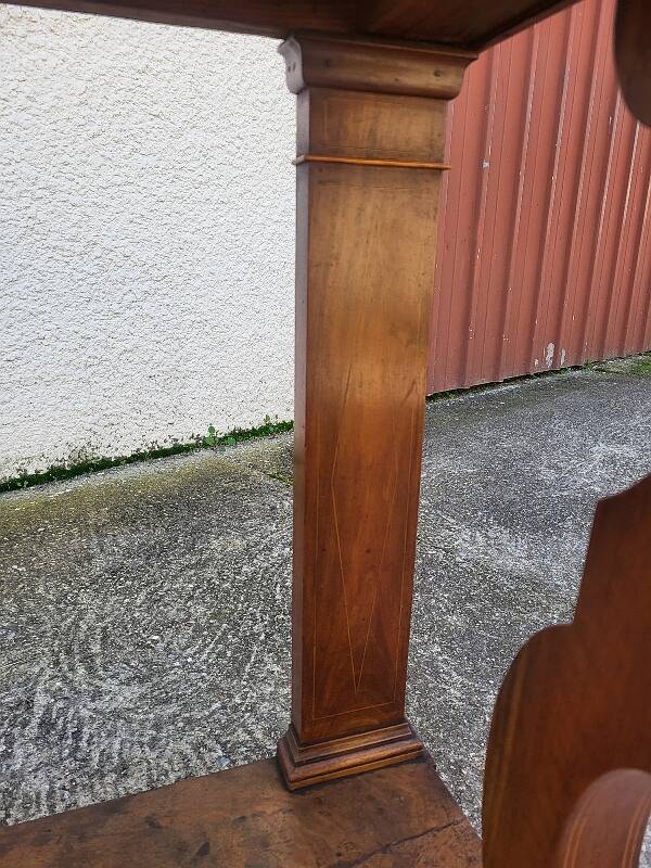 Empire restauration console with marble top in walnut from the 19th century
