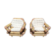 Pair of bamboo armchairs