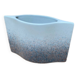 Antique vase virebent white porcelain speckled blue pink vintage