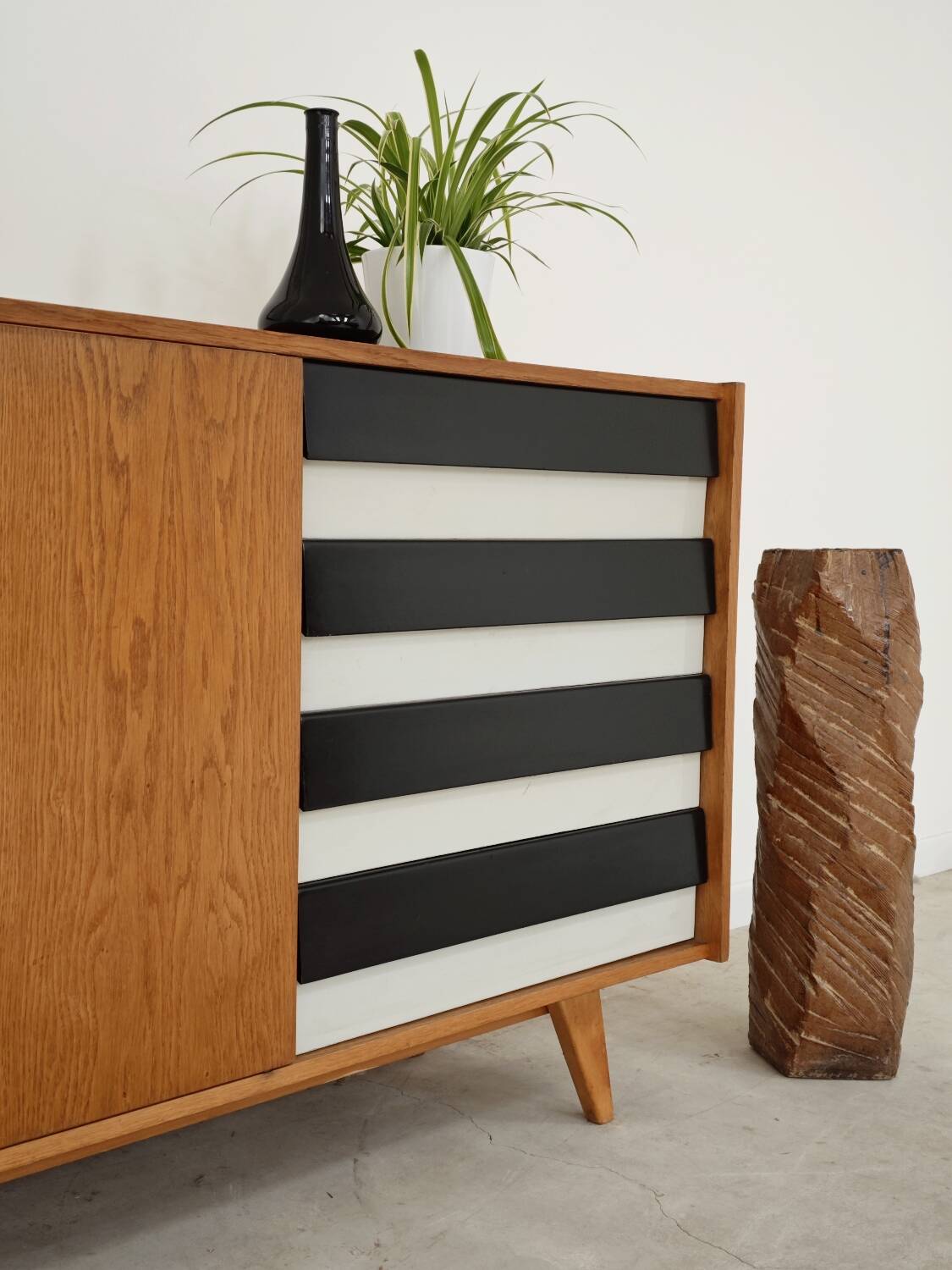 Black and white U 460 sideboard by Jiri Jiroutek for Interier Praha 1960