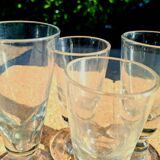 II. 4 19th century glasses (absinthe) of different heights