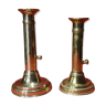 Set of 2 old torches candlesticks with binet Louis Philippe XIX 10th