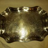 Large english silver metal tray
