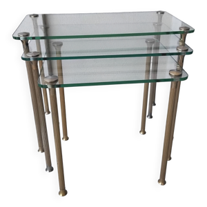 Tables gigognes en laiton