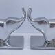 pair of stylised elephant bookends made of aluminium