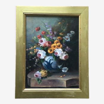 Peinture sur bois vintage