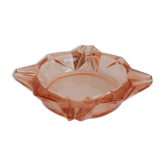 Glass ashtray pink with pose-cigarette