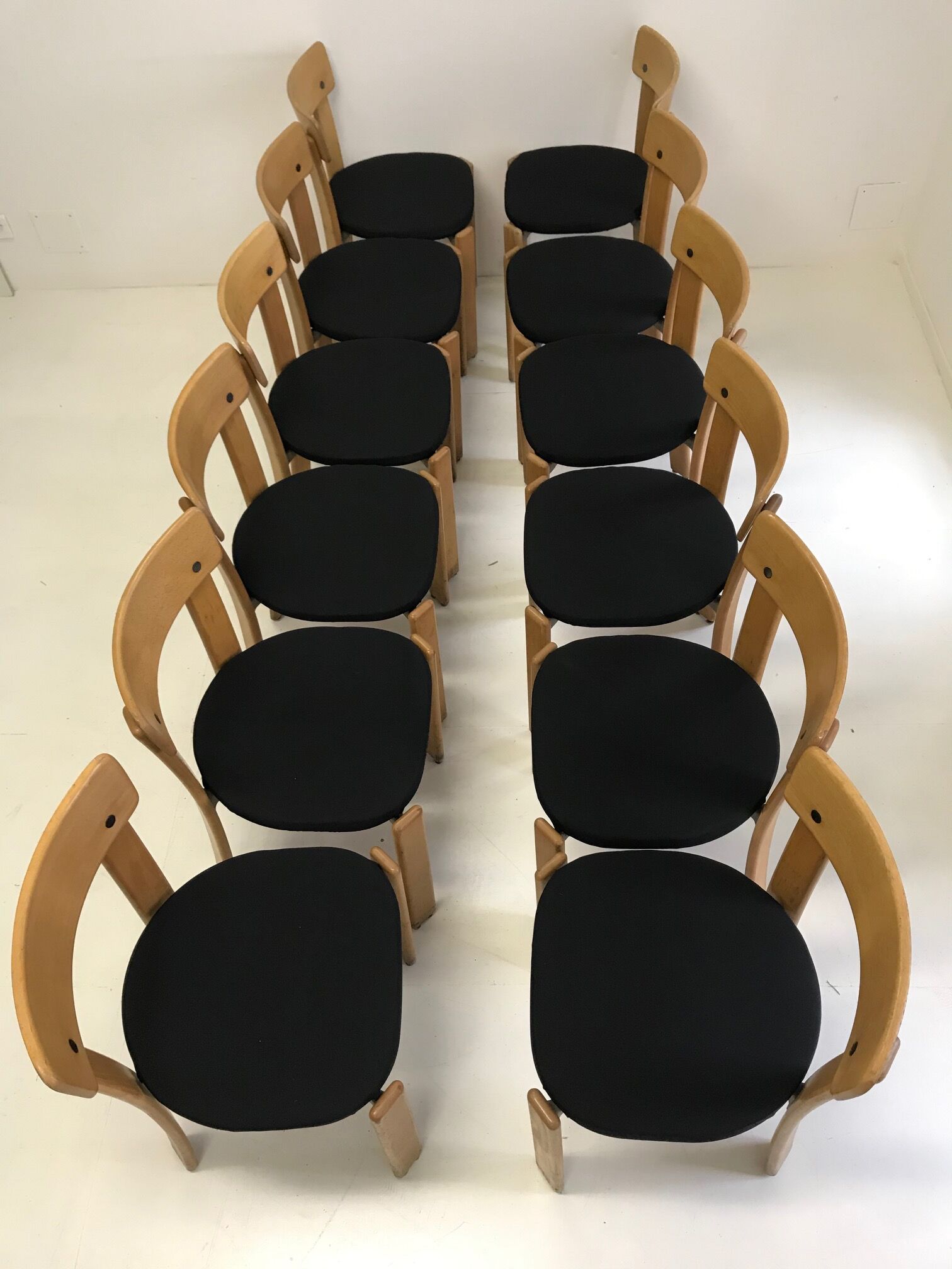 Designer Bruno Rey's suite of 12 chairs
