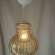 Pear-shaped striped suspension, in smoked glass.
