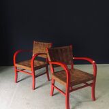 Mediterranean Armchairs, France, 1950s, Set of 2