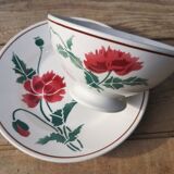 Old bowl "Luxeuil" Hbcm + plate