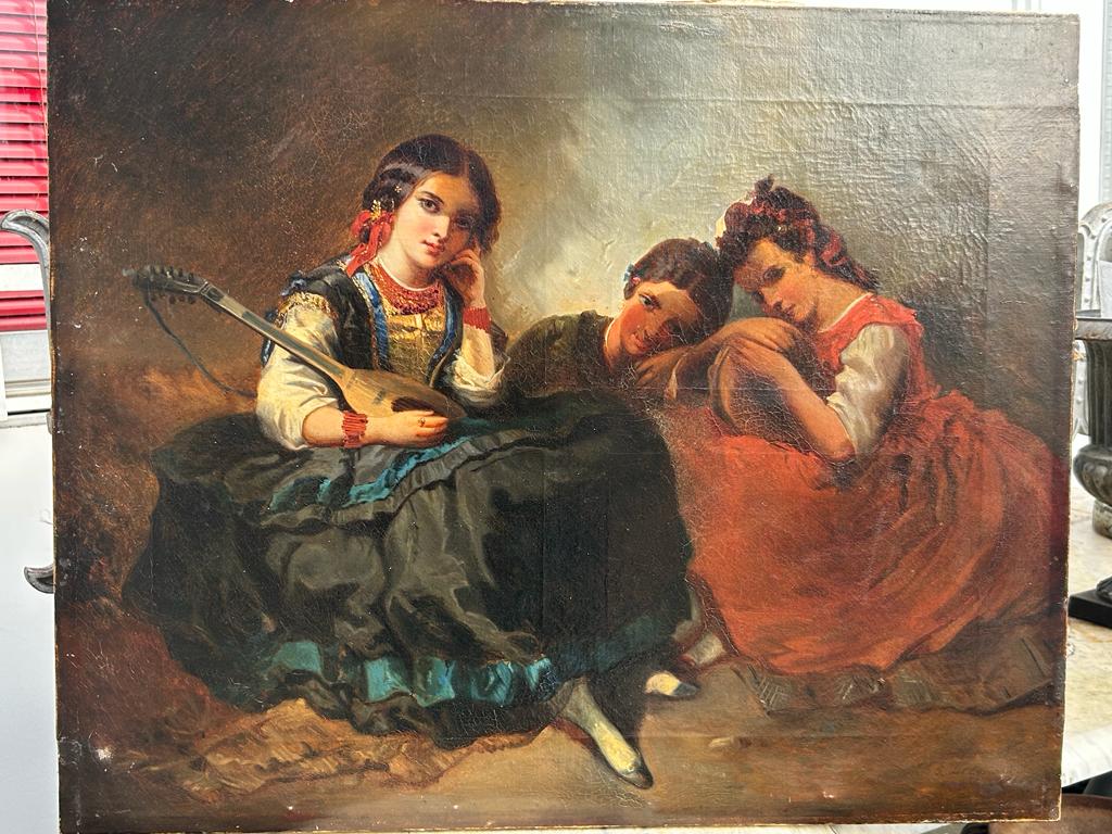 Painting - Painting on canvas orientalist late nineteenth century