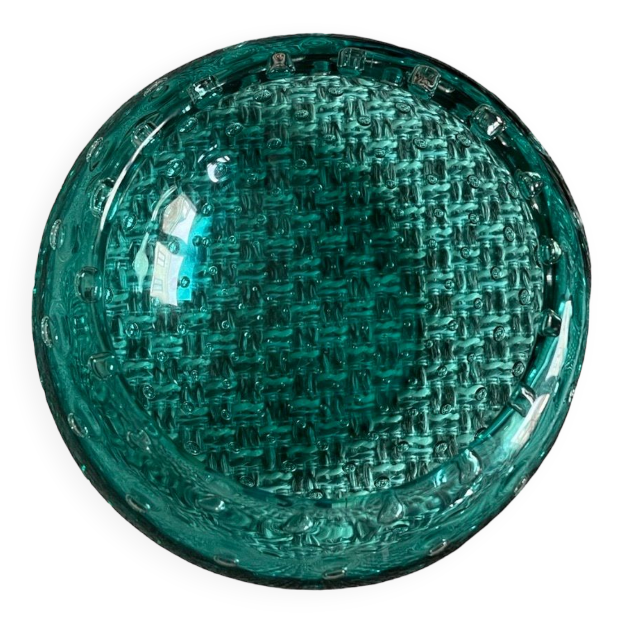 Purple and blue Murano glass ashtray