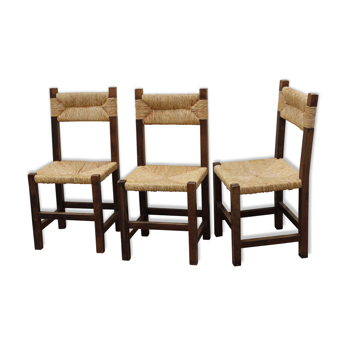 Trio of mulched chairs