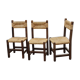 Trio of mulched chairs