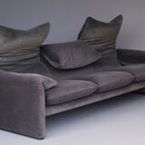 3-seater model Maralunga sofa by Vico Magistretti, Cassina