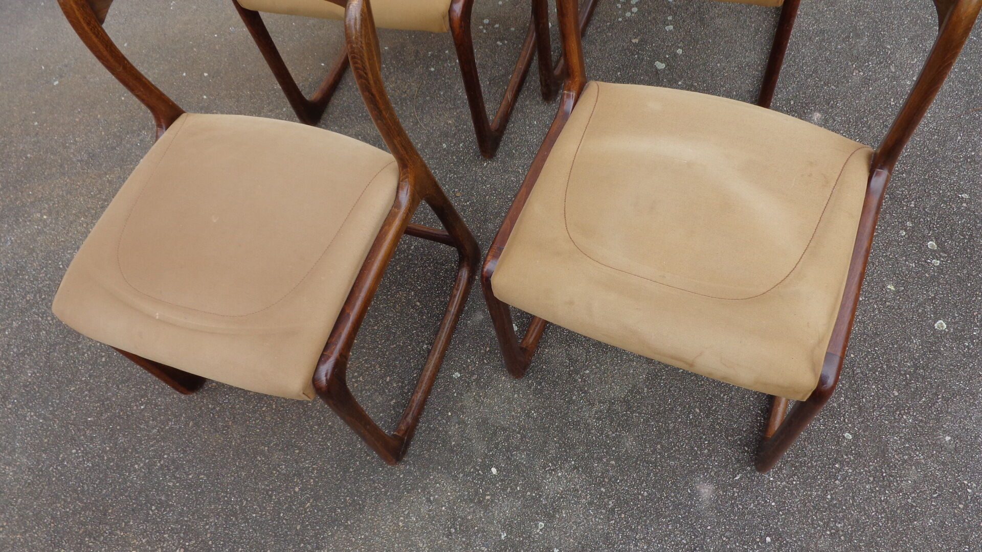 Baumann sled chairs set