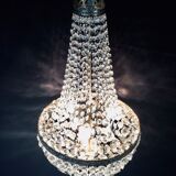 Bronze and crystal hot air balloon chandelier