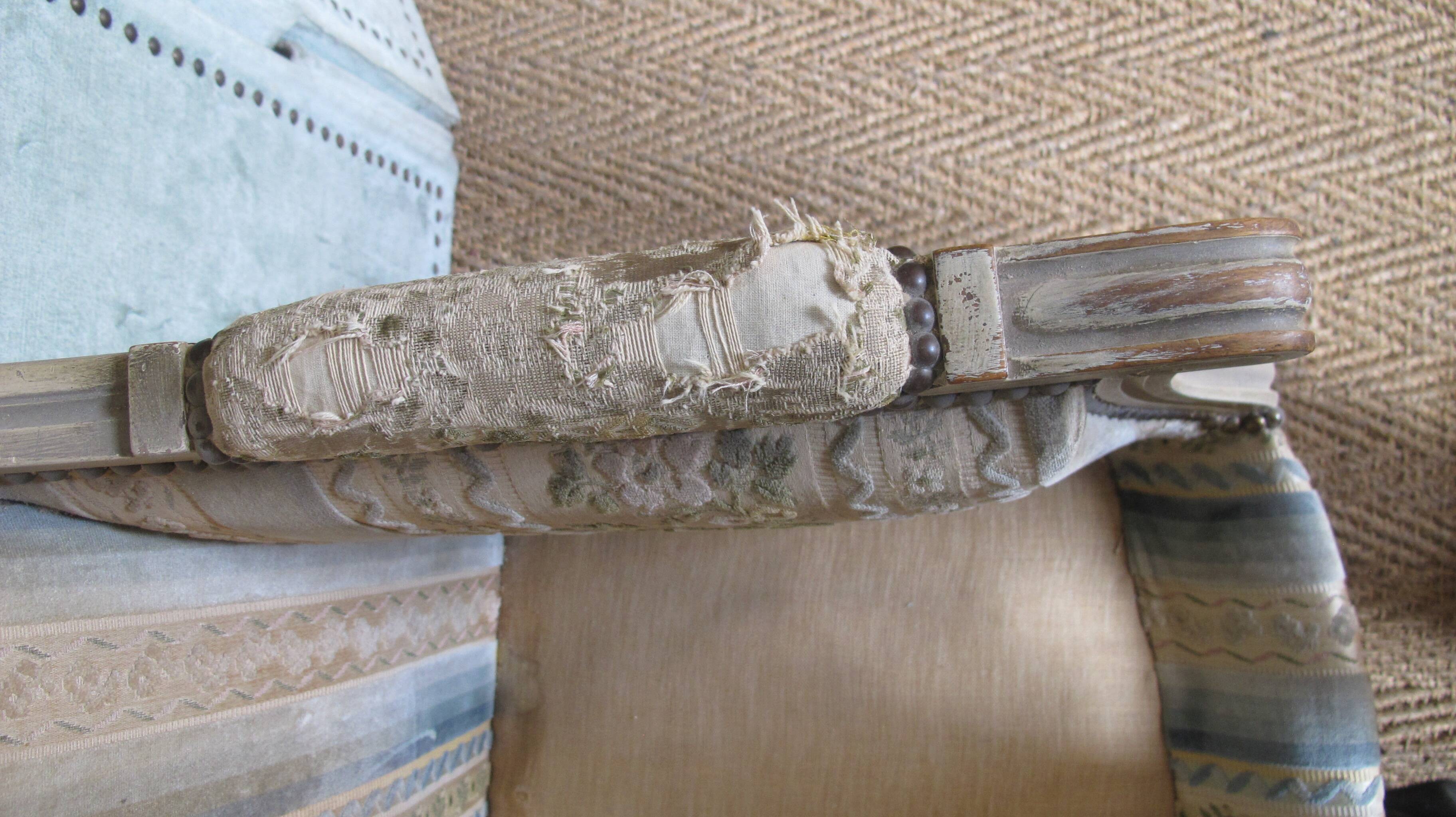 Louis XVI Shepherdess, 19th century copy, upholstered, beautiful antique chiseled