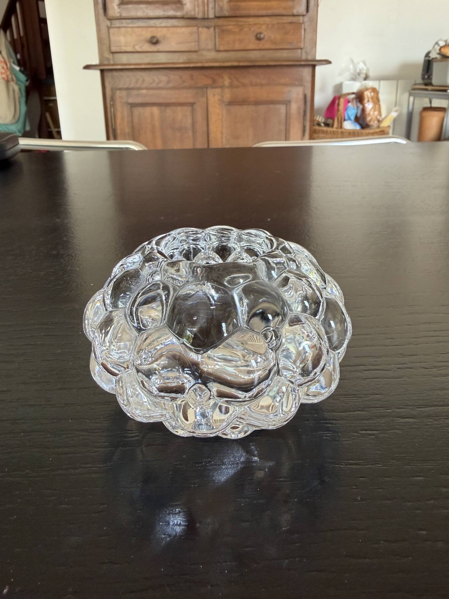 candle holder lantern in crystal Orrefors Sweden