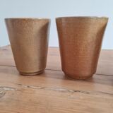 Set of 5 cups in Digoin sandstone