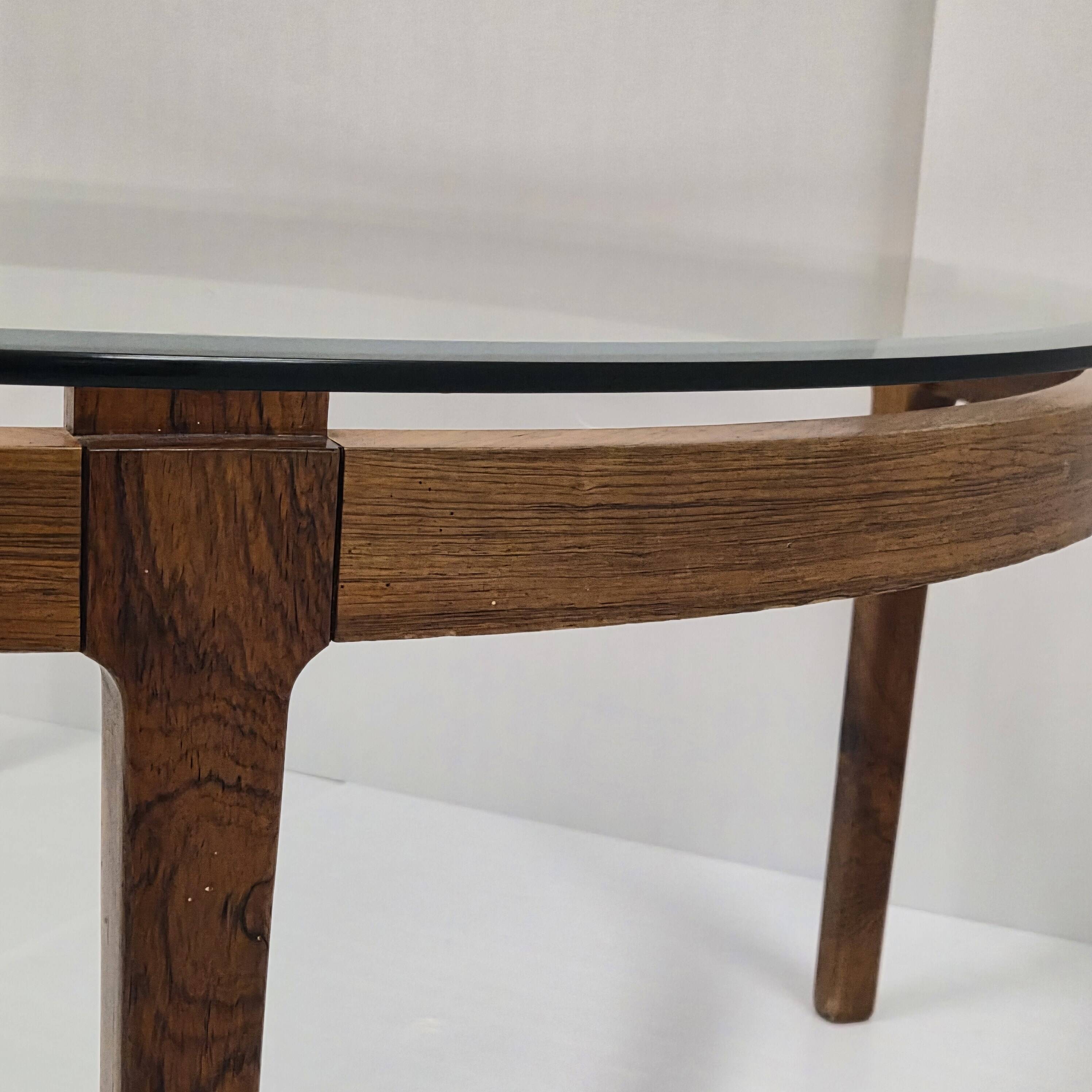 Scandinavian coffee table, 110cm diameter, circa 1960