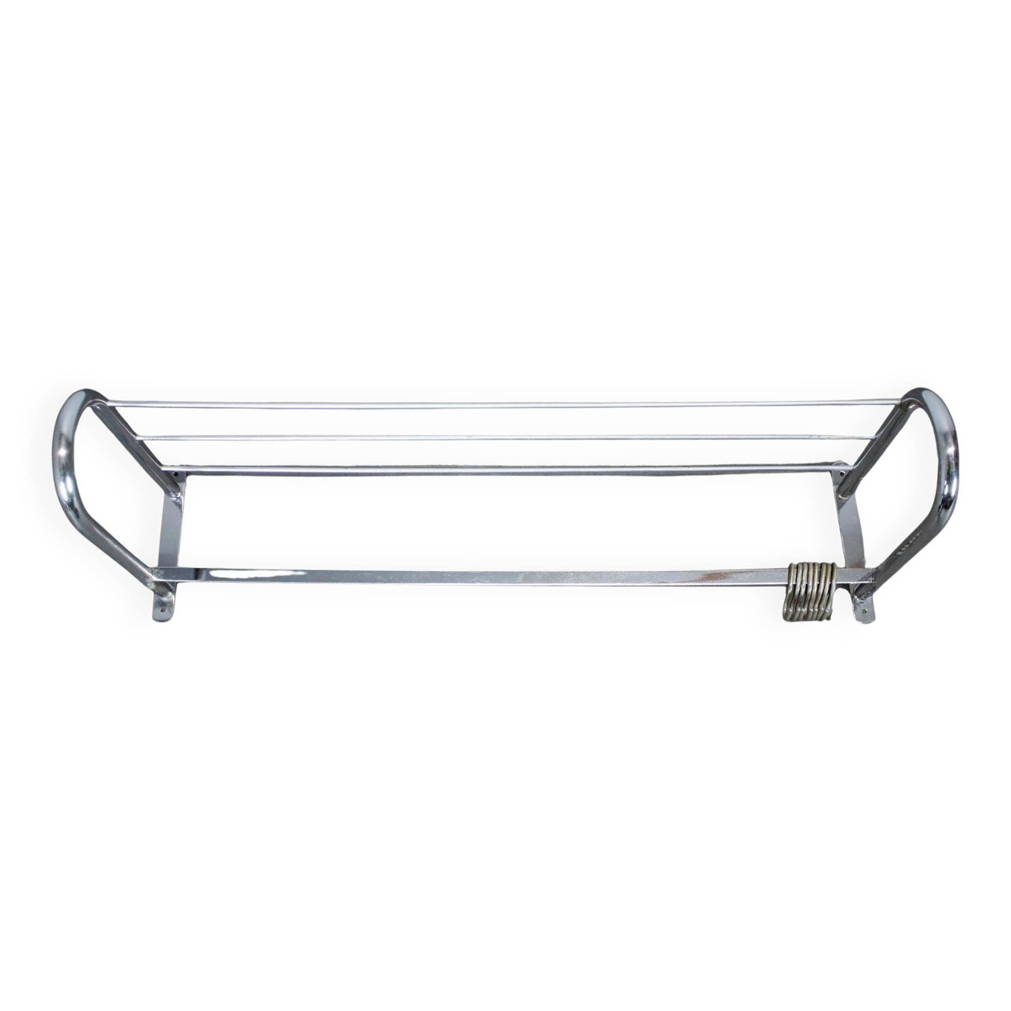 Porte-manteau mural chromé Bauhaus des années 1930