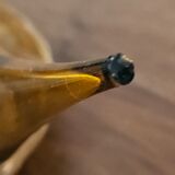 Catalan bottle in amber glass and wicker
