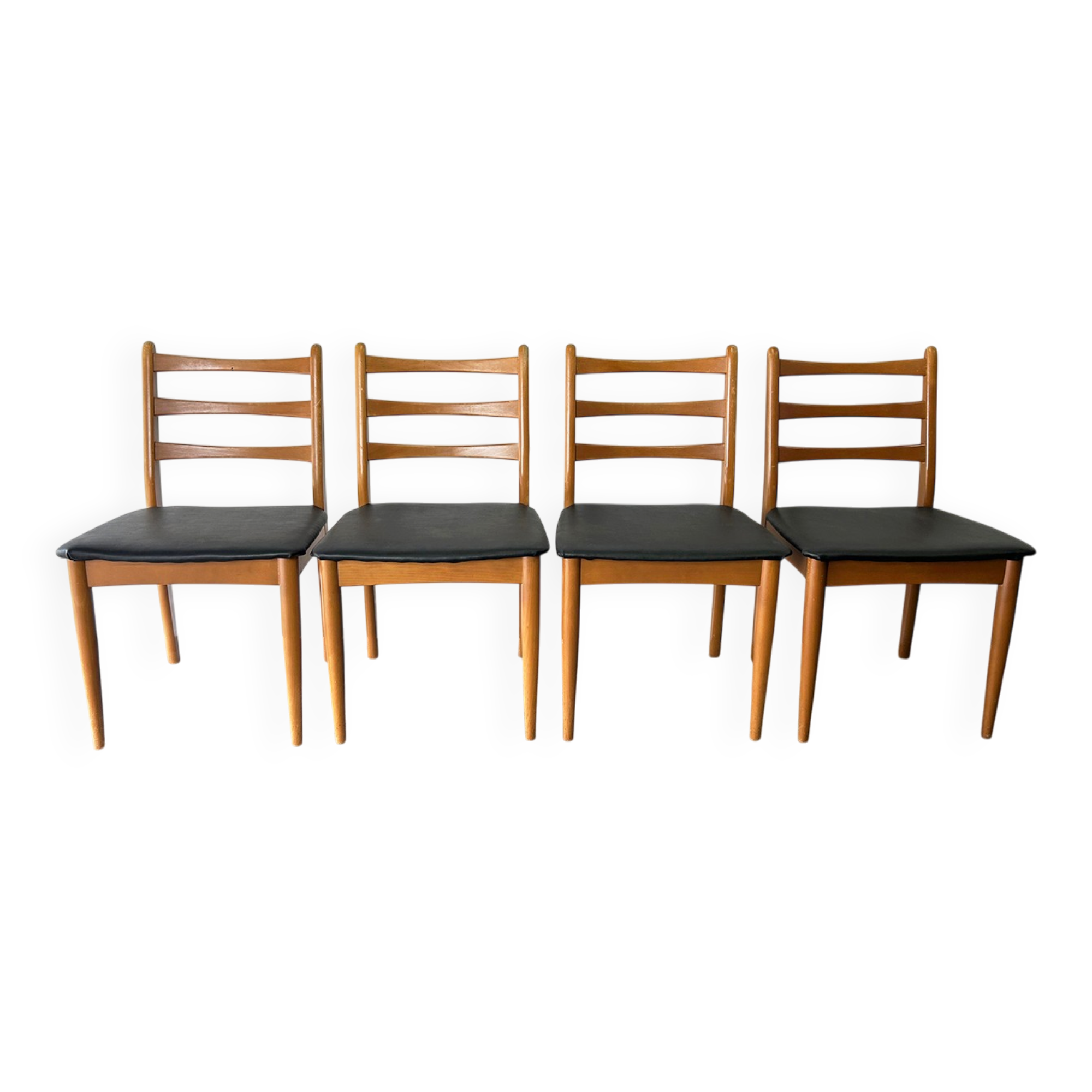 Ensemble de 4 chaises de salle à manger de style mid-century par Schreiber Furniture