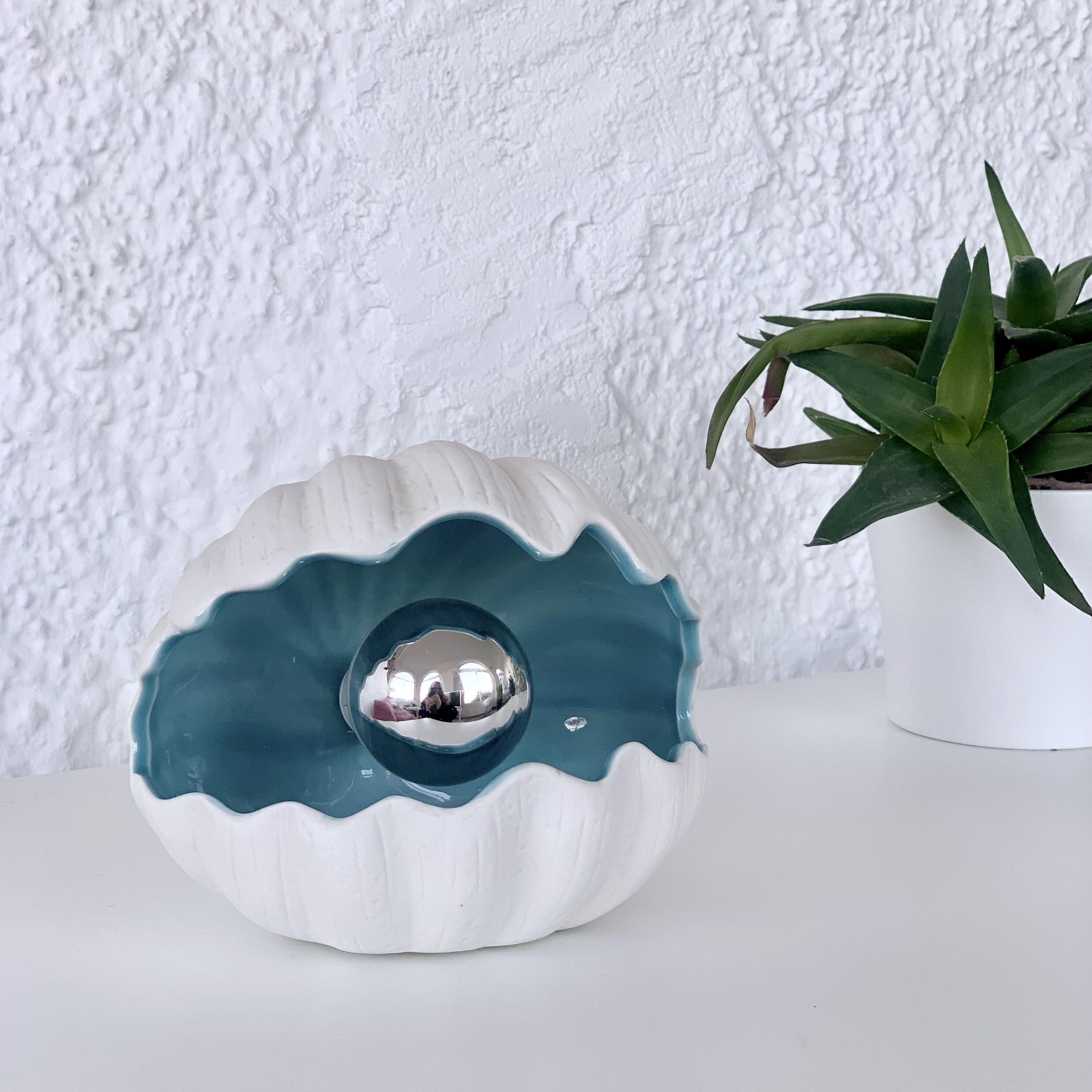 Lampe coquillage en céramique